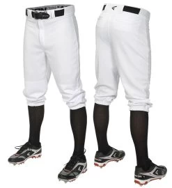 New Easton Pro+ Knicker Piped Baseball Pants A167103 Adult X-Large White