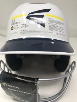 New Other Easton Z5 2 Tone Senior Fastpitch Batting Helmet W/Mask 6 7/8 7 5/8 Wht/Nvy