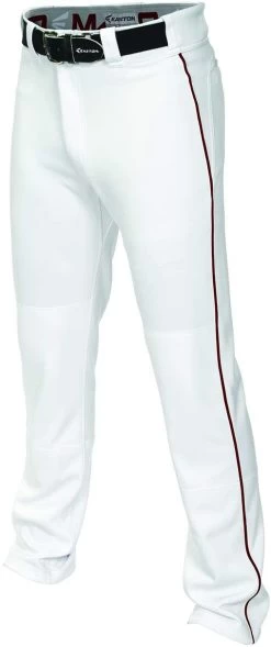 New Easton Baseball Mako 2 Piped Pants Adult Large White/Maroon