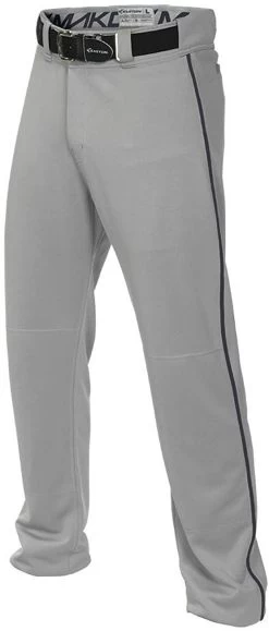 New Easton Baseball Mako 2 Piped Pants Adult Small Grey/Navy