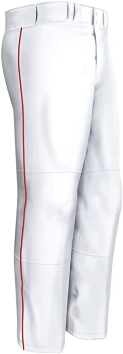 New Easton Baseball Quantum Plus Piped Pants Adult Large White/Red A164617