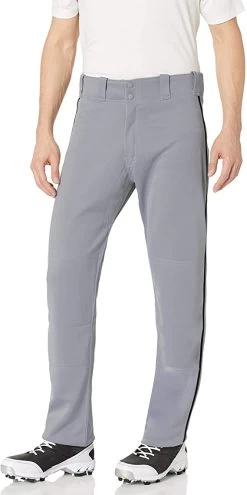 New Easton Baseball Mako 2 Piped Pants Adult Medium Grey/Black