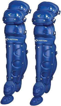 New Easton Leg Guards Natural Adult Baseball Catcher's Royal Ages 15+