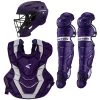 New Other Easton Elite X Purple/Silver Adult Catchers Complete Set Baseball