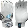 New Easton Ghost Softball Batting Glove Large White/Gold/Charcoal