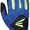 New Easton HF3 Hyperskin Fastpitch Batting Gloves Wmn Large Royal/Black/Green