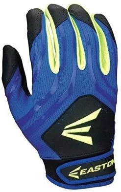 New Easton HF3 Hyperskin Fastpitch Batting Gloves Wmn Large Royal/Black/Green