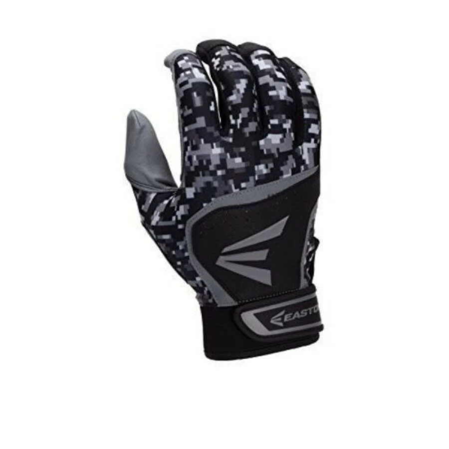 New Easton Youth HS7 Large Hyperskin Batting Gloves Black Camo