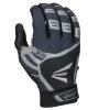 New Easton Hyperskin TurboSlot Youth Baseball Batting Gloves Black/Gray Medium