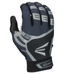 New Easton Hyperskin TurboSlot Youth Baseball Batting Gloves Black/Gray Medium